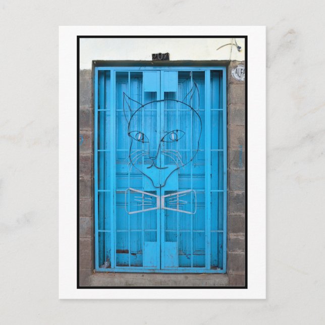 Postal Puerta El Gato Negro, Cusco, Perú (Anverso)