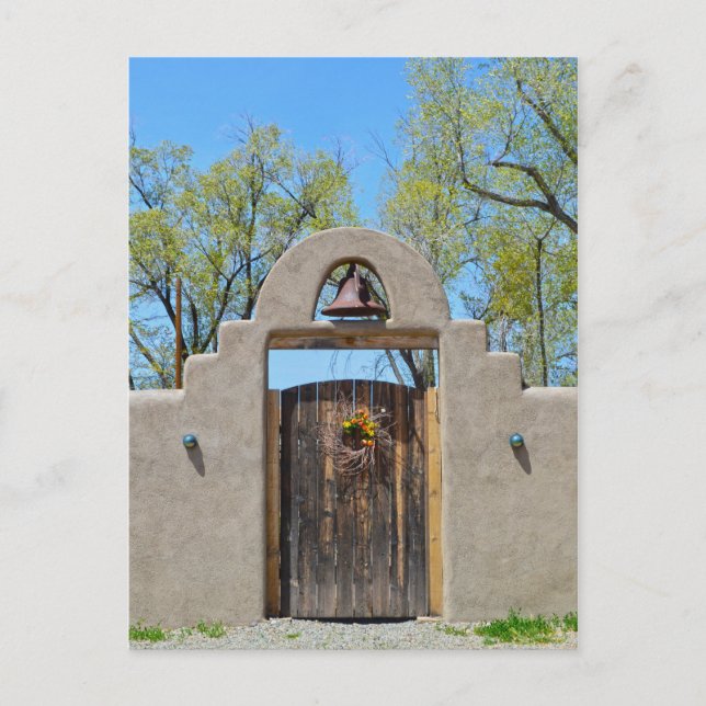 Postal Puerta en un muro de Adobe, Nuevo México (Anverso)