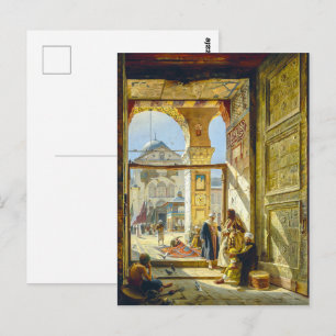 Postal Puerta Gran Mezquita de los Omeyas Damasco Bauer