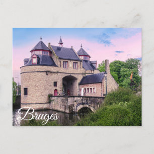 Postal Puerta histórica de Brujas