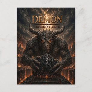 Postal Puerta Infernal del Demonio Cine Oscuro