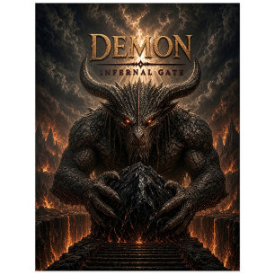 Postal Puerta Infernal del Demonio Cine Oscuro
