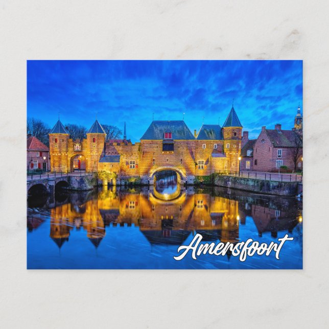 Postal Puerta Koppelpoort, Amersfoort, Países Bajos (Anverso)