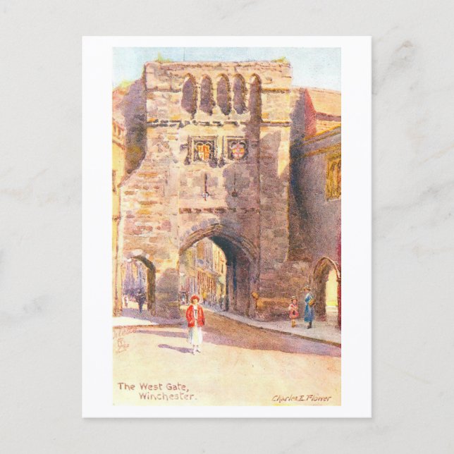 Postal Puerta Oeste antigua, Winchester (Anverso)