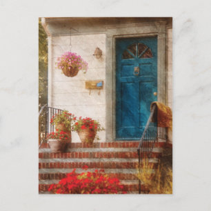 Postal Puerta - Puerta frontal azul