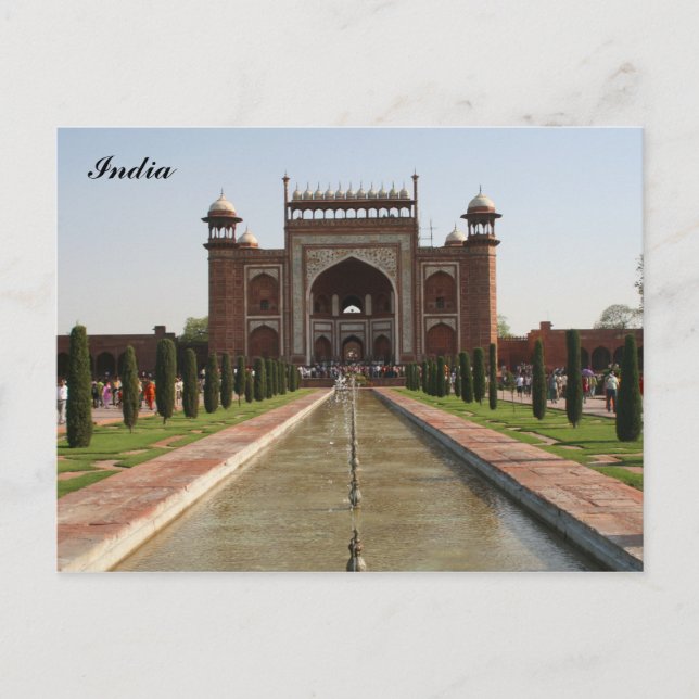 Postal puerta taj (Anverso)