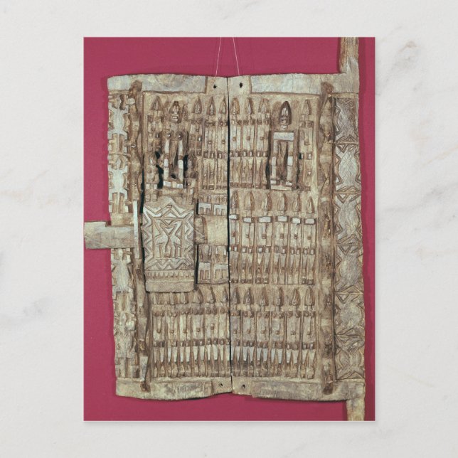 Postal Puerta tallada para un granero (Anverso)