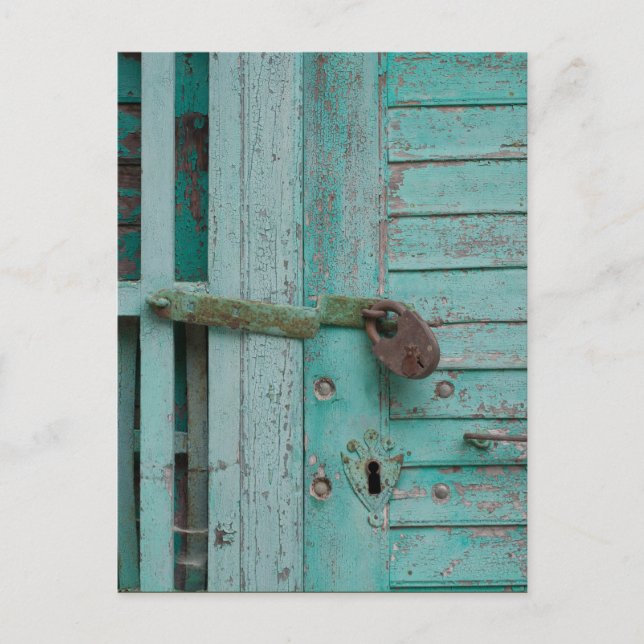 Postal Puerta Turqouise del Weathered (Anverso)