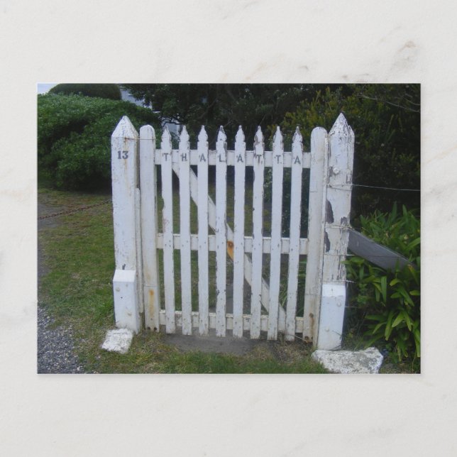 Postal Puerta vieja en la carretera del Gran Océano (Anverso)