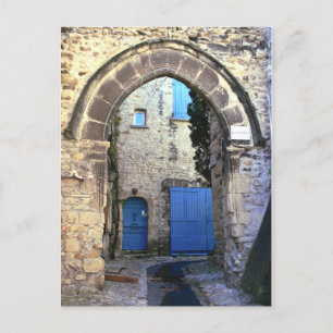 Postal Puertas azules