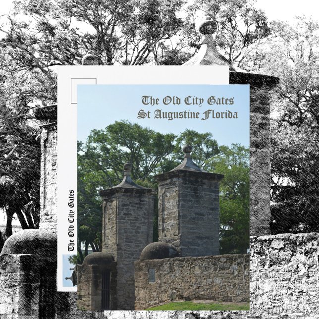 Postal Puertas de la Ciudad Vieja St Augustine FL (Subido por el creador)