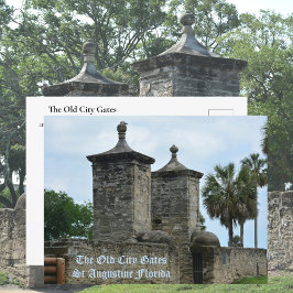 Postal Puertas viejas de la ciudad de St Augustine Histor