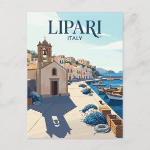Postal Puerto Antiguo de Lipari Italia