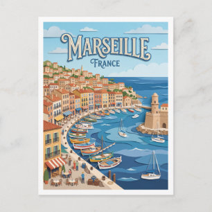 Postal Puerto Antiguo de Marsella Francia