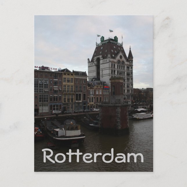 Postal Puerto antiguo, Rotterdam (Anverso)