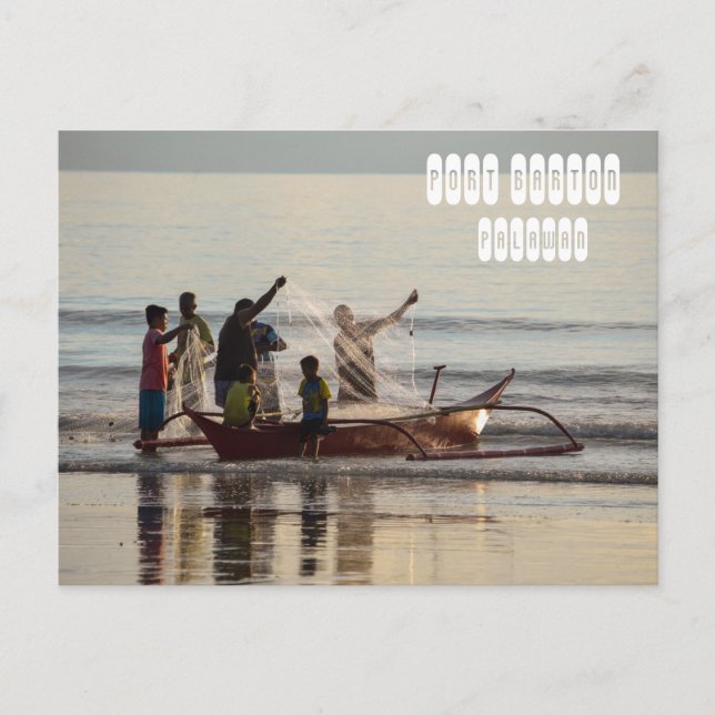 Postal Puerto Bartón de Palawan (Anverso)