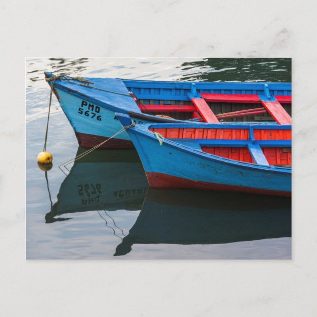 Postal Puerto de Angelmo, barcos de pesca. (Anverso)