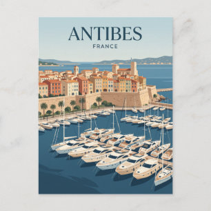 Postal Puerto de Antibes Francia
