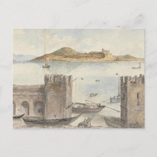 Postal Puerto de Arona (1795) Charles Gore (Anverso)