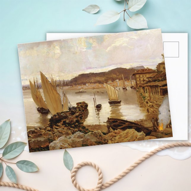 Postal Puerto de Bilbao, Antonio Munoz Degrain (Subido por el creador)