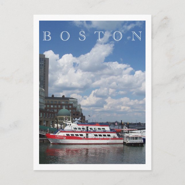 Postal Puerto de Boston (Anverso)