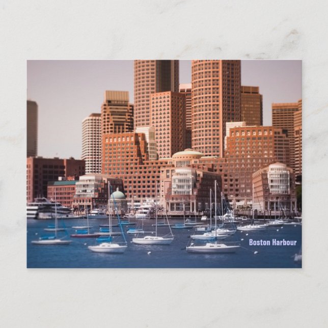 Postal Puerto de Boston (Anverso)