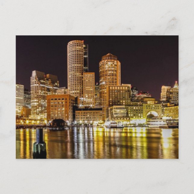 Postal Puerto de Boston (Anverso)
