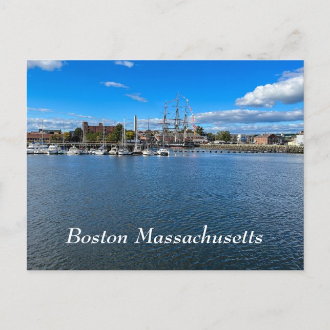 Postal Puerto de Boston en Massachusetts (Anverso)