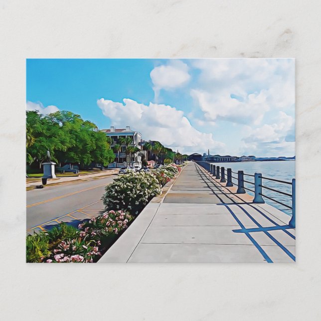Postal Puerto de Charleston Carolina del Sur (Anverso)