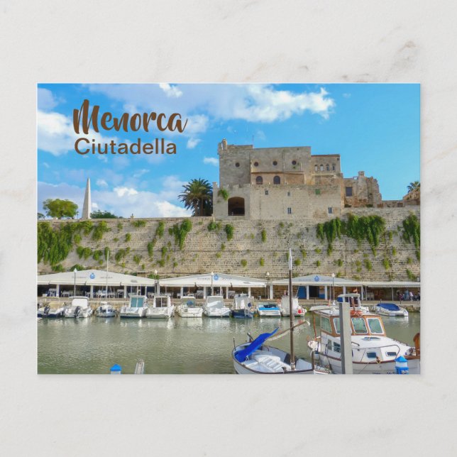 Postal Puerto de Ciutadella de Menorca (Anverso)