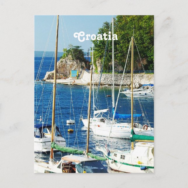 Postal Puerto de Croacia (Anverso)