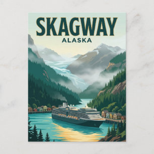 Postal Puerto de cruceros de Skagway Alaska