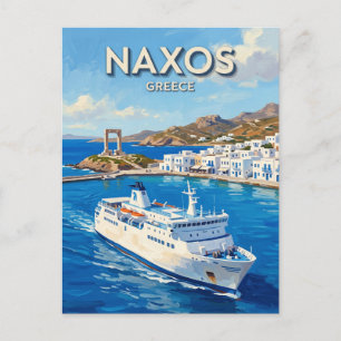 Postal Puerto de ferry de Naxos Grecia