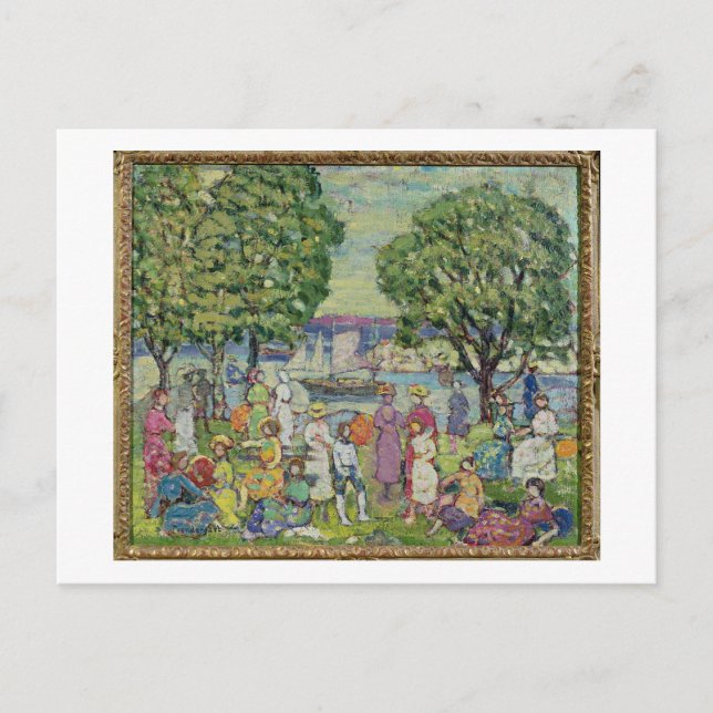 Postal Puerto de Gloucester (aceite sobre lienzo) (Anverso)