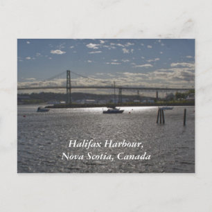 Postal Puerto de Halifax con el puente A. Murray MacKay