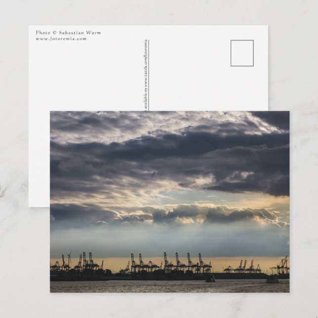 Postal Puerto de Hamburgo, Alemania (Anverso / Reverso)