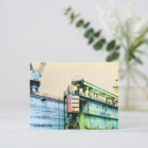 Postal Puerto de Hamburgo - Arte de Sachers -