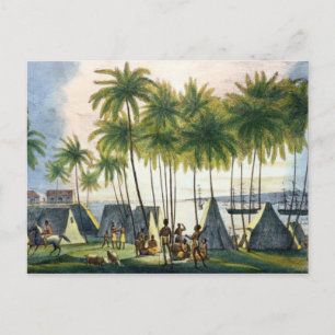 Postal Puerto de Hanarourou en las Islas Sandwich