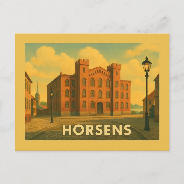 Postal Puerto de Horsens, Dinamarca (Anverso)