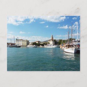 Postal Puerto de la ciudad dividida - Dalmacia, Croacia