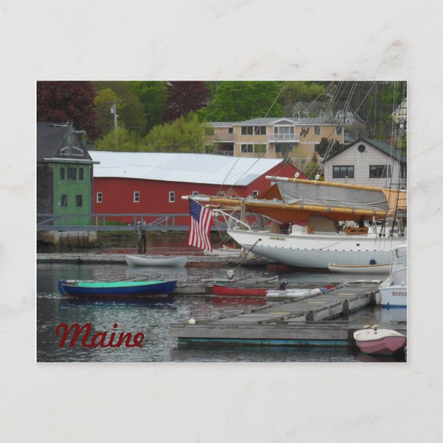 Postal Puerto de Maine (Anverso)