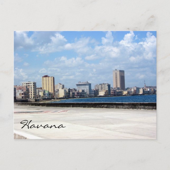 Postal puerto de malecon habana (Anverso)