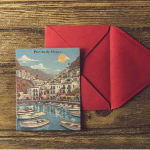 Postal Puerto de Mogán vintage Gran Canaria Islas Canaria