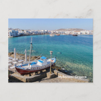 Postal Puerto de Mykonos, Grecia