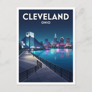 Postal Puerto de North Coast y horizonte de Cleveland Ohi