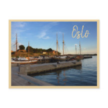 Puerto de Oslo con texto