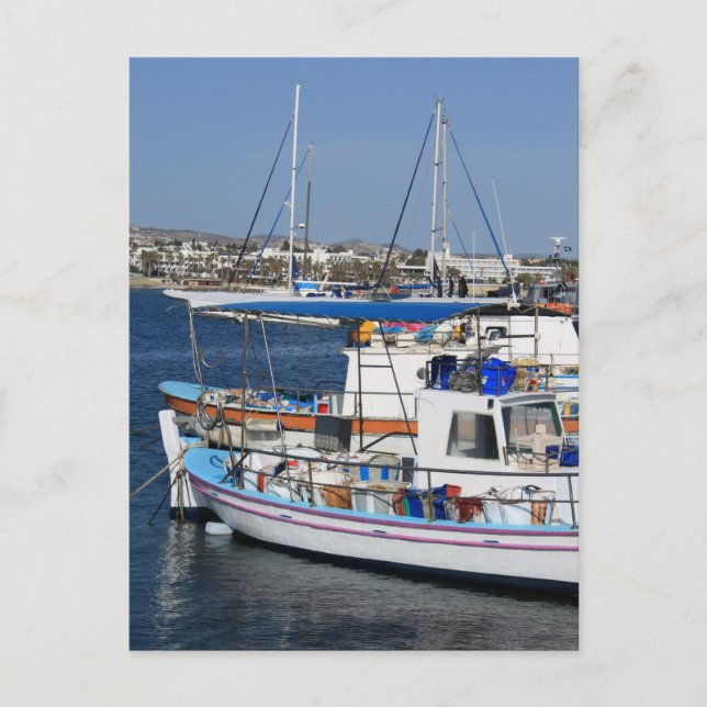 Postal Puerto de Paphos (Anverso)