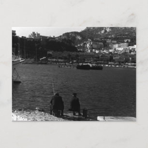 Postal Puerto de pescadores del principado de Mónaco vint