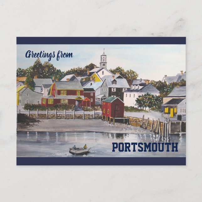 Postal Puerto de Portsmouth, New Hampshire (Anverso)