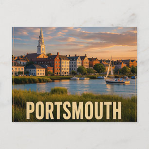 Postal Puerto de Portsmouth Nuevo Hampshire EEUU Costa Vi